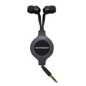 Earphones with retractable cable