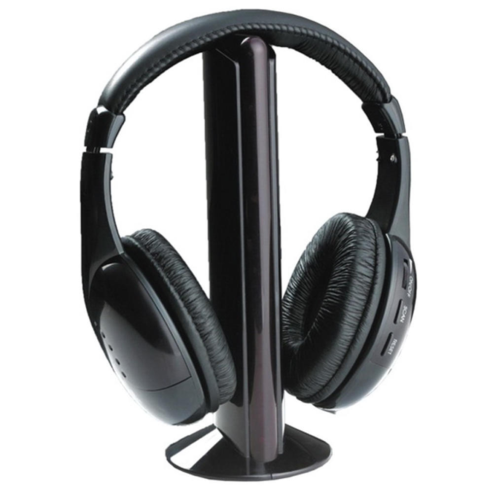 Casque TV sans fil avec tuner FM noir - 3041