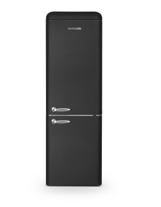 Vintage combined fridge-freezer 304 L Black
