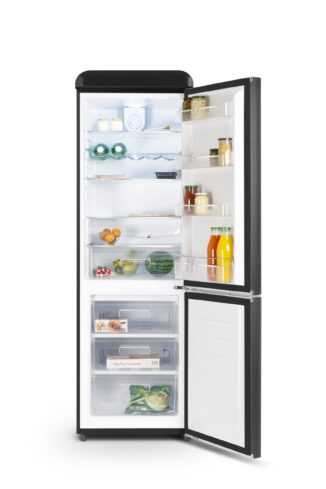 Réfrigérateur vintage combiné 304 L noir