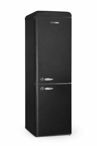 Vintage combined fridge-freezer 326 L Black