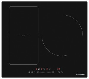 Table induction 3 foyers dont 1 zone flexible 60 cm noir
