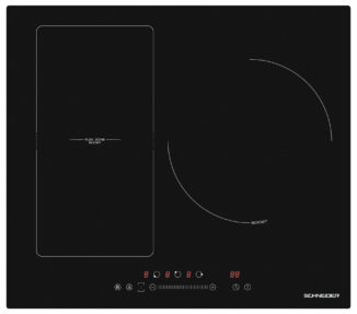 Table induction 3 foyers dont 1 zone flexible 60 cm noir