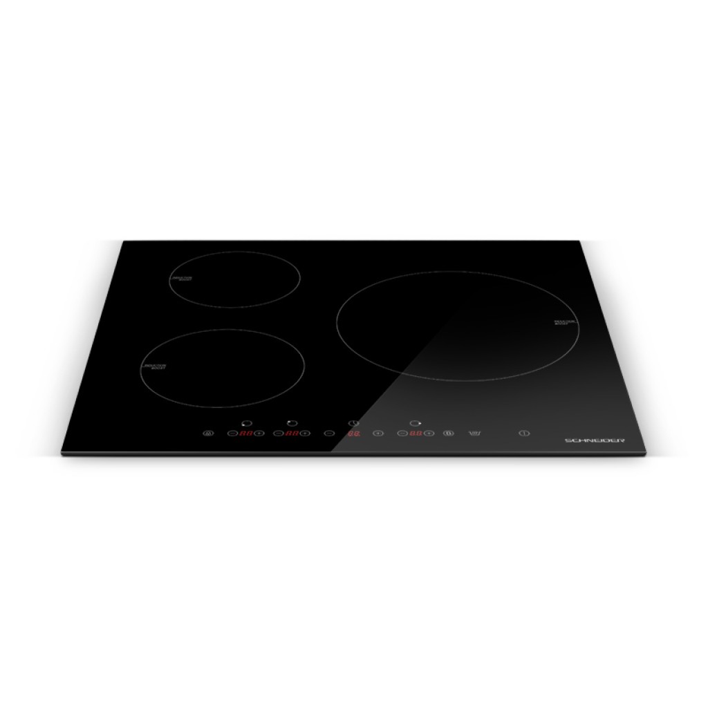 Plaque de cuisson à induction 3 foyers en verre noir - PI603