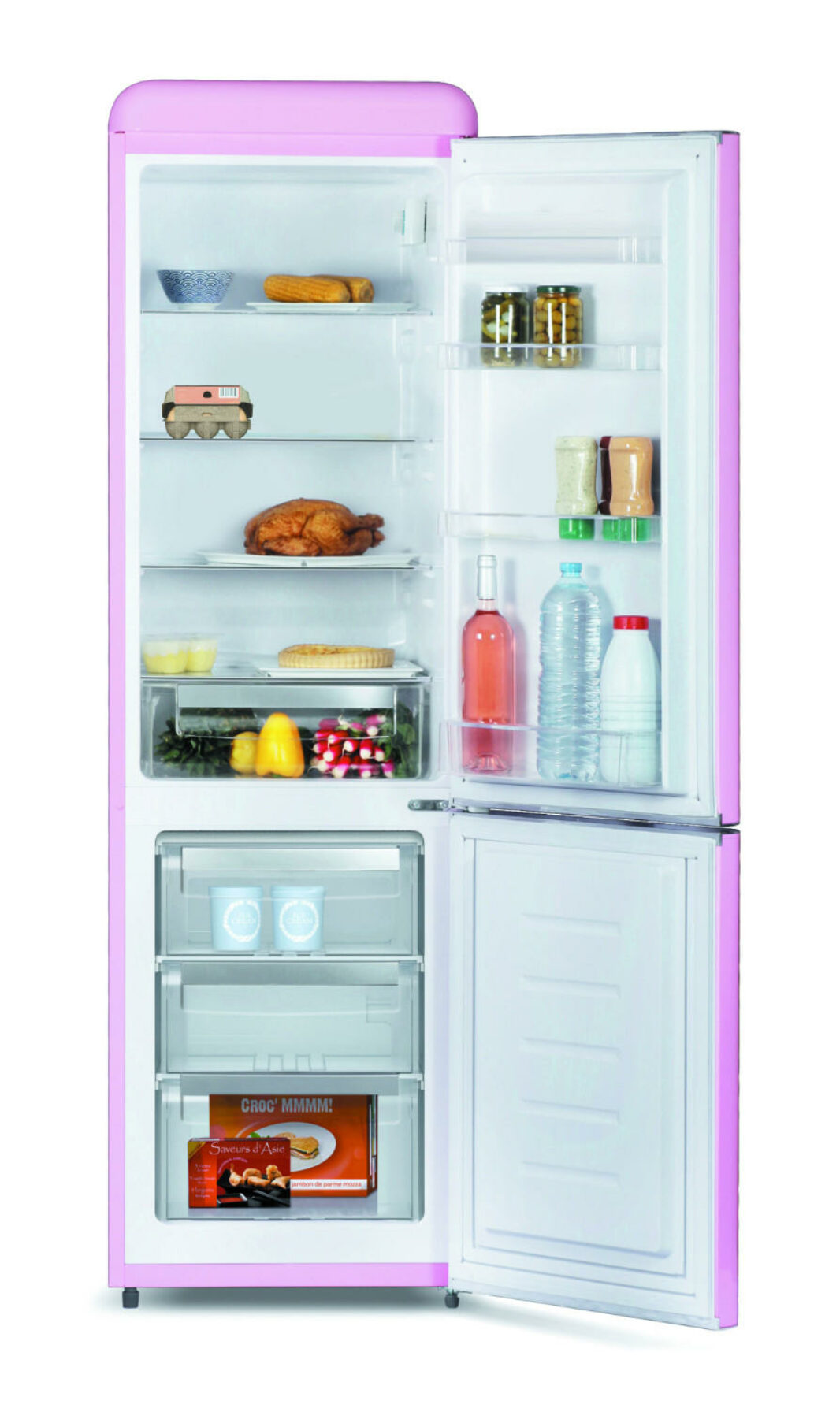 Combined refrigerator in vintage black 249L - Schneider