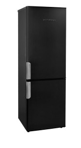 Refrigerator freezer in black matte 250 L