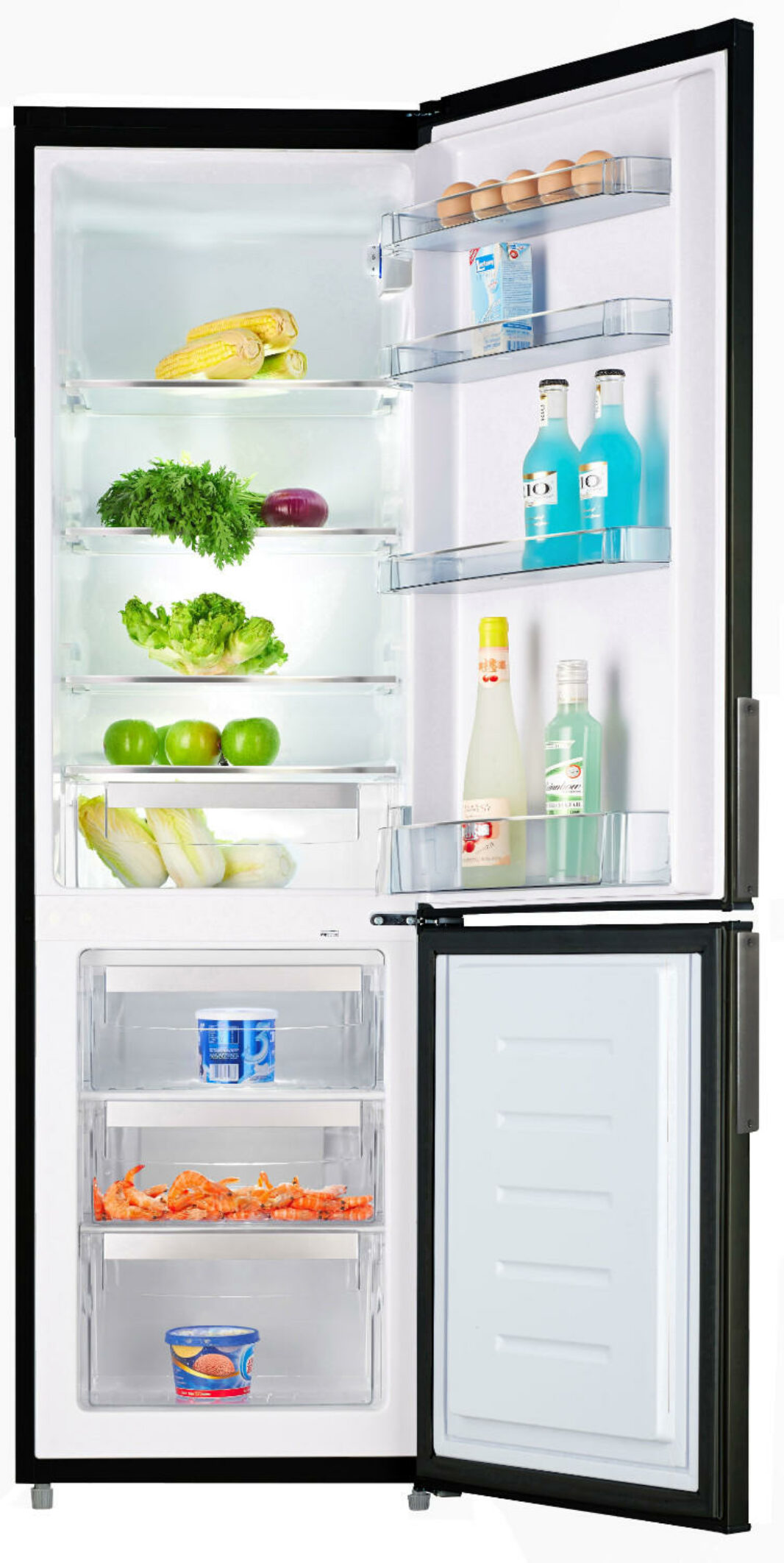 Refrigerator freezer in black matte 250 L - Schneider