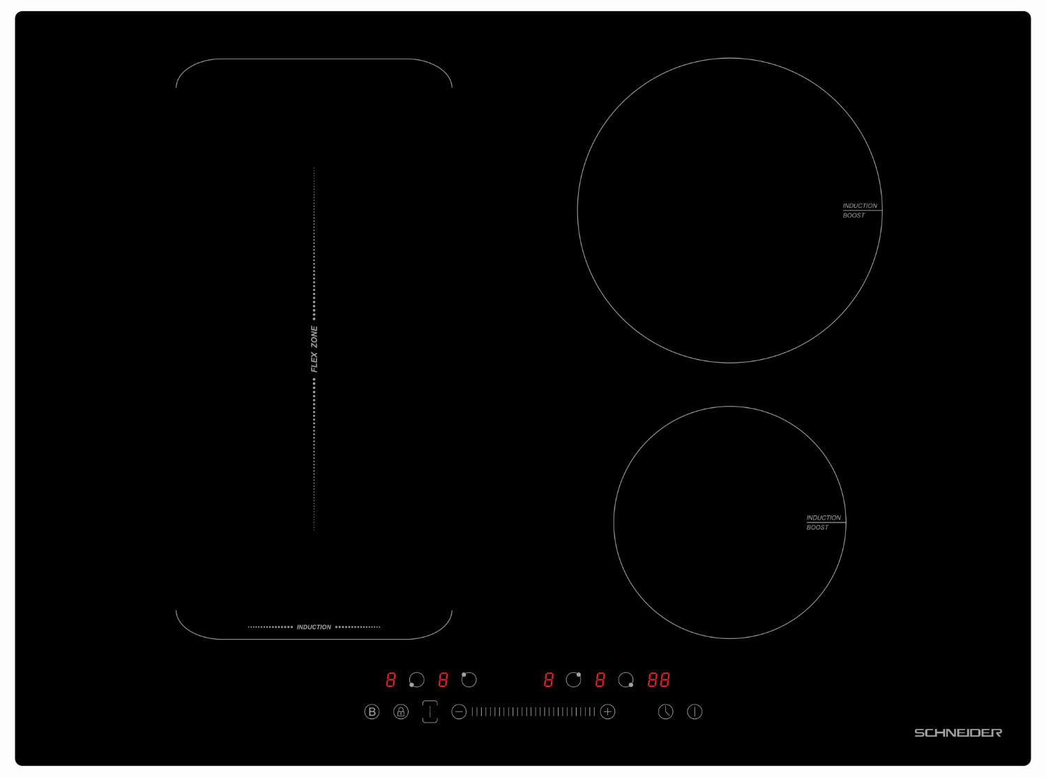 Table induction 70 cm 4 foyers - SCTI7041N3/1