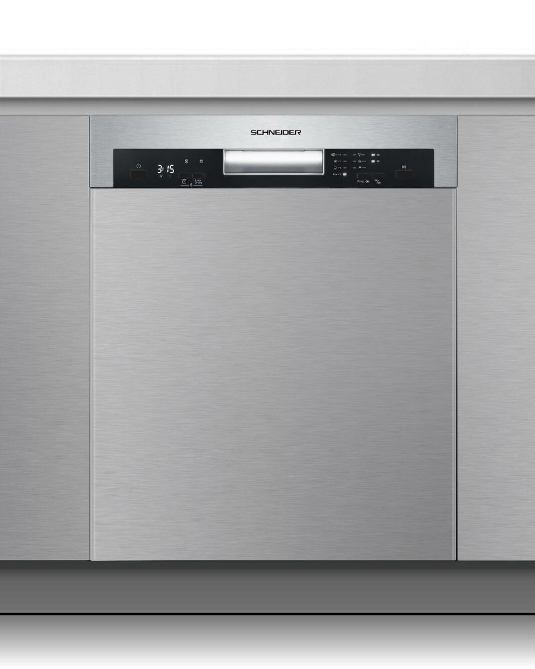 Built-in dishwasher 60 cm stainless steel - Schneider