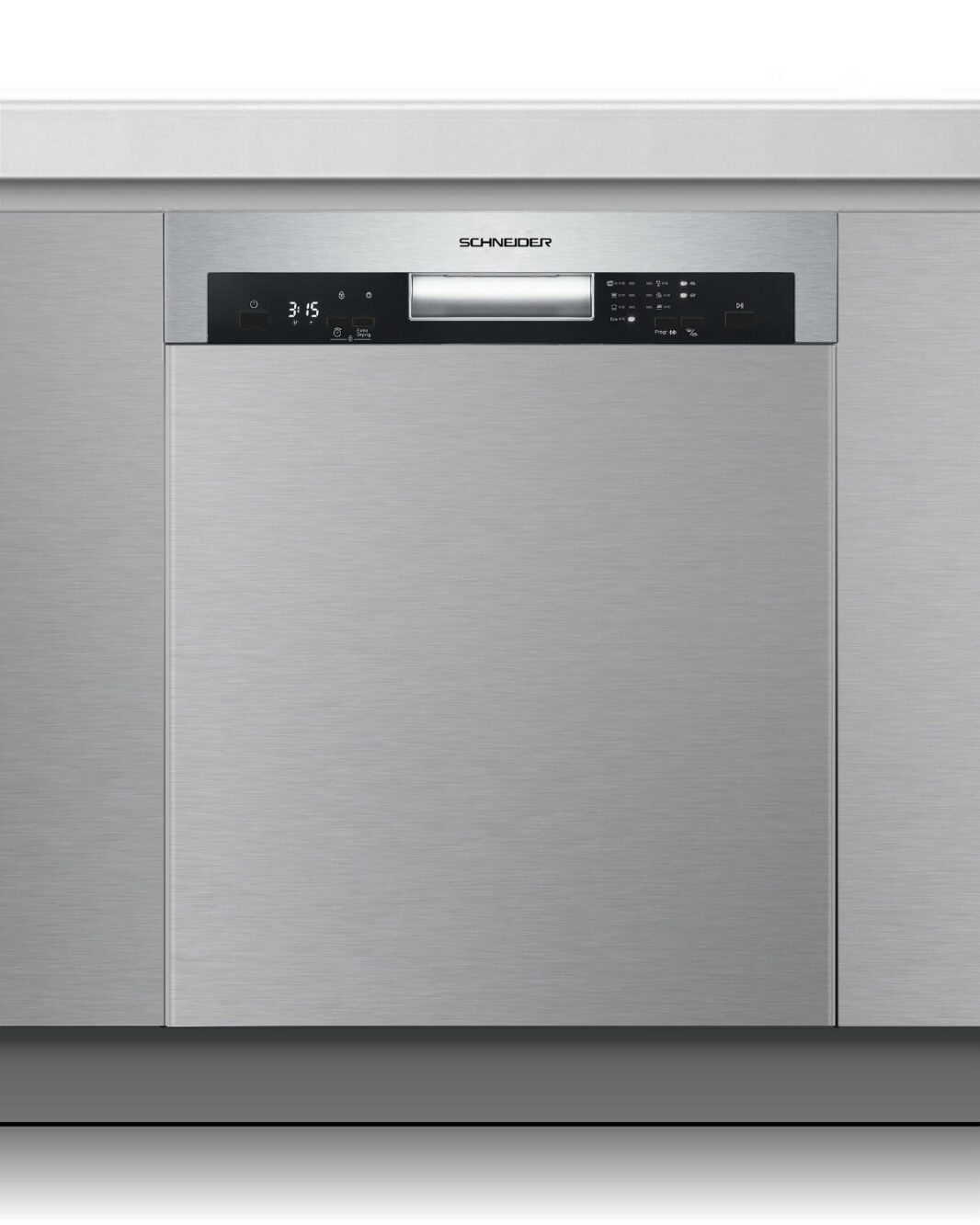 Built-in dishwasher 60 cm stainless steel - Schneider