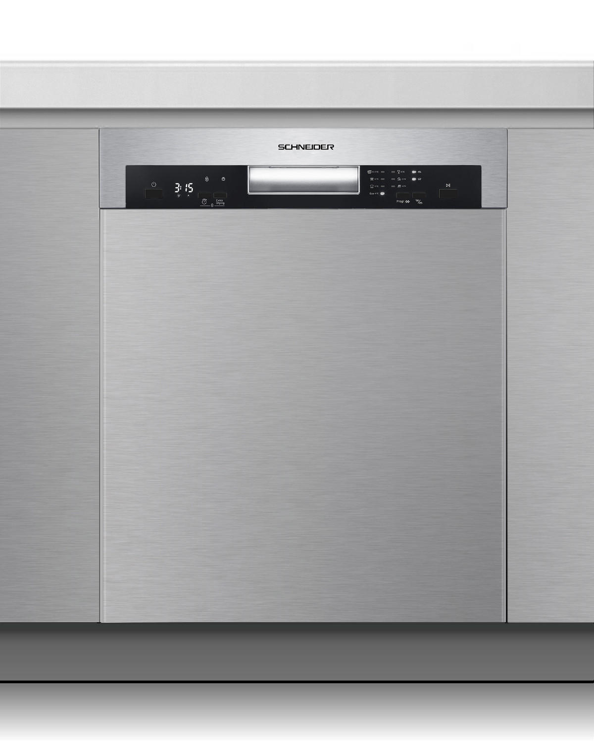 Built-in dishwasher 60 cm stainless steel - Schneider