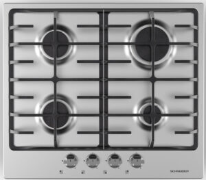 Table de cuisson gaz inox 60 cm - Schneider