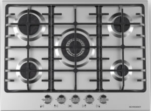 Table de cuisson gaz 70 cm inox avec un wok - Schneider