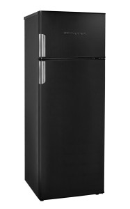Refrigerator with 2 doors in black matte 208 L