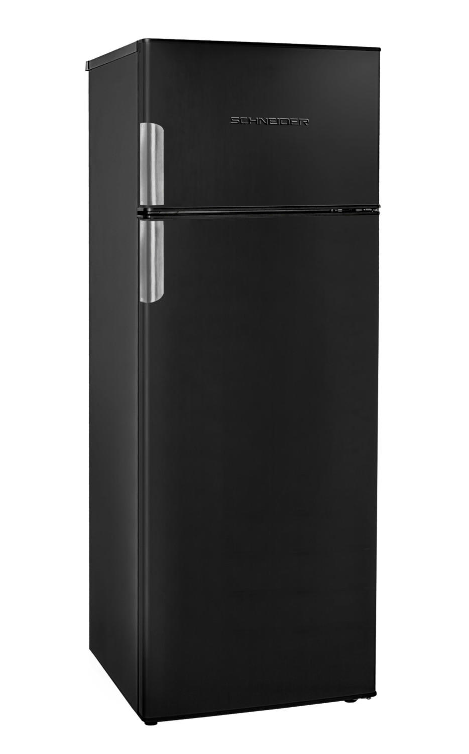 Refrigerator with 2 doors in black matte 208 L - Schneider