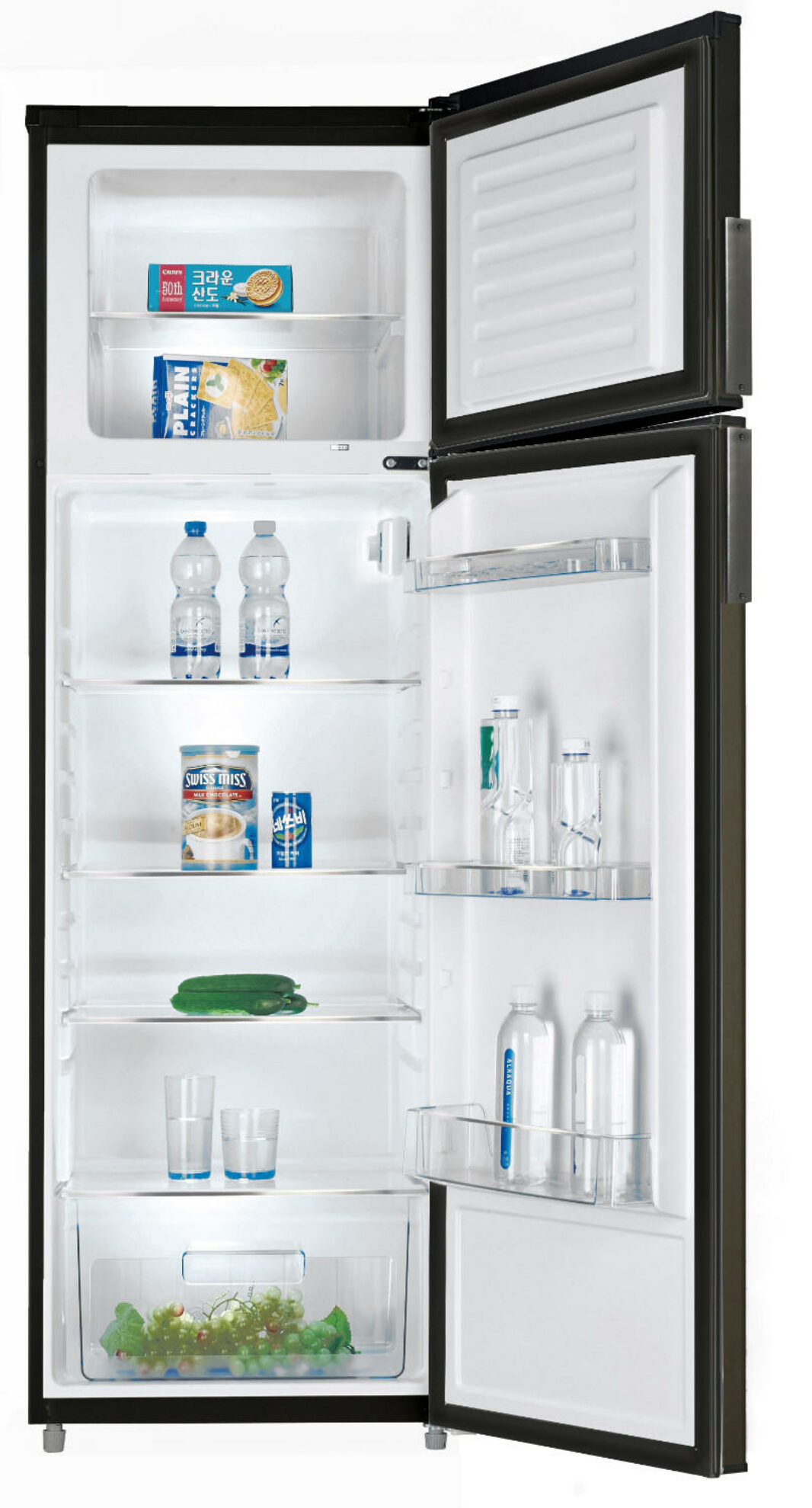 Refrigerator with 2 doors in black matte 260 L - Schneider