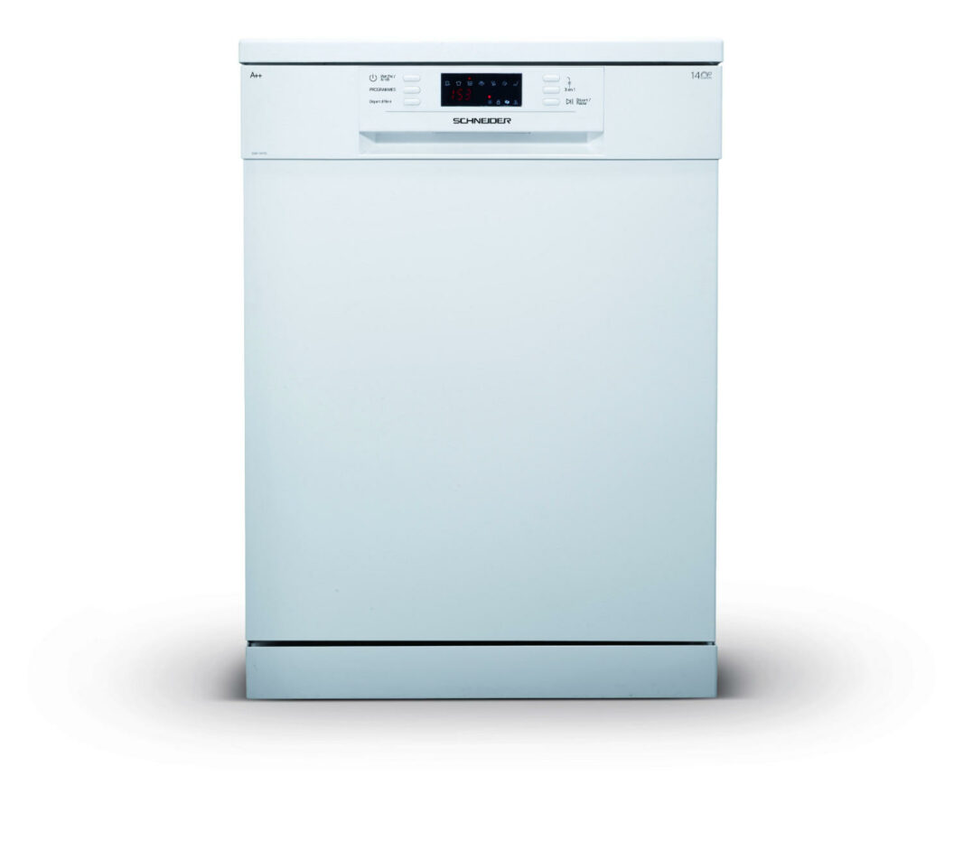 White dishwasher with 14 place settings - Schneider