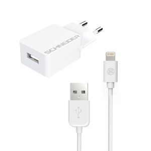 Fast home charger 1 USB + Lightning Cable for iPhone, iPad 1m