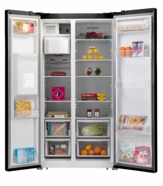 American black glass refrigerator and freezer 550L