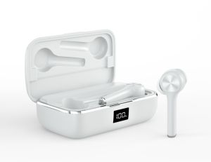 Ecouteurs sans fil Bluetooth avec micro blanc - Smart buds