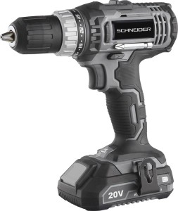 Perceuse visseuse sans fil 20 V 35 Nm avec batterie 2 Ah et chargeur 2.4 Ah noir