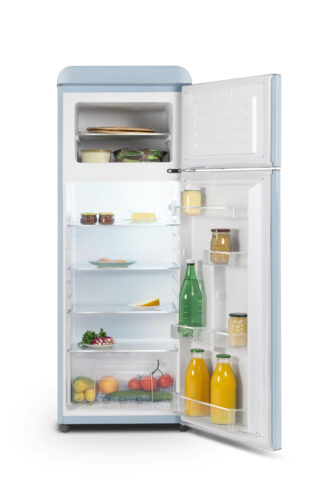 Réfrigérateur vintage 2 portes 211 L bleu