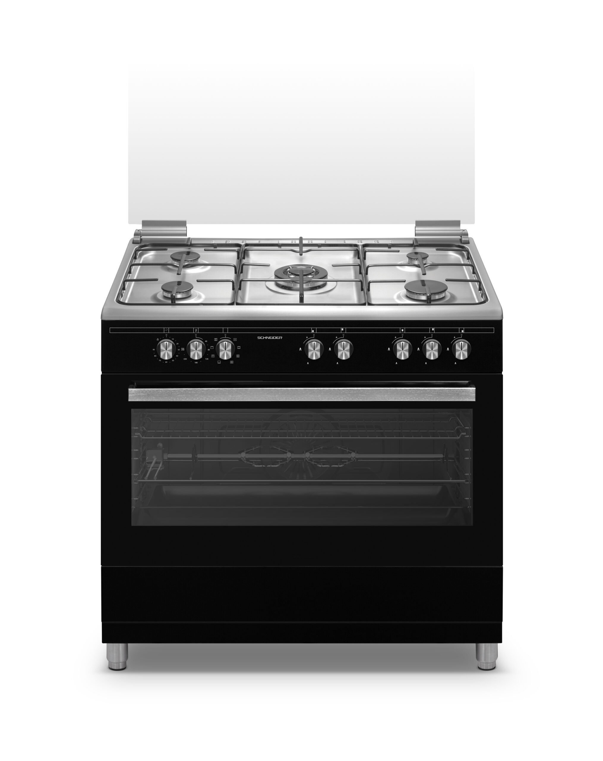 BASE 900 CUISINIERE A GAZ 4 BR. AVEC FOUR À ÉLECTRIQUE