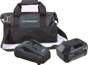 Pack 20 V batterie Li-ion 4 Ah avec chargeur 3,5 Ah et sac de transport noir