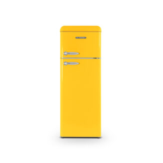 Vintage 2-door refrigerator 211 L Canary yellow