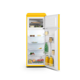 Vintage 2-door refrigerator 211 L Canary yellow