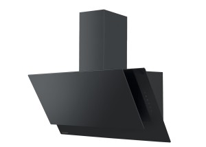 Hotte décorative murale 90 cm verre noir