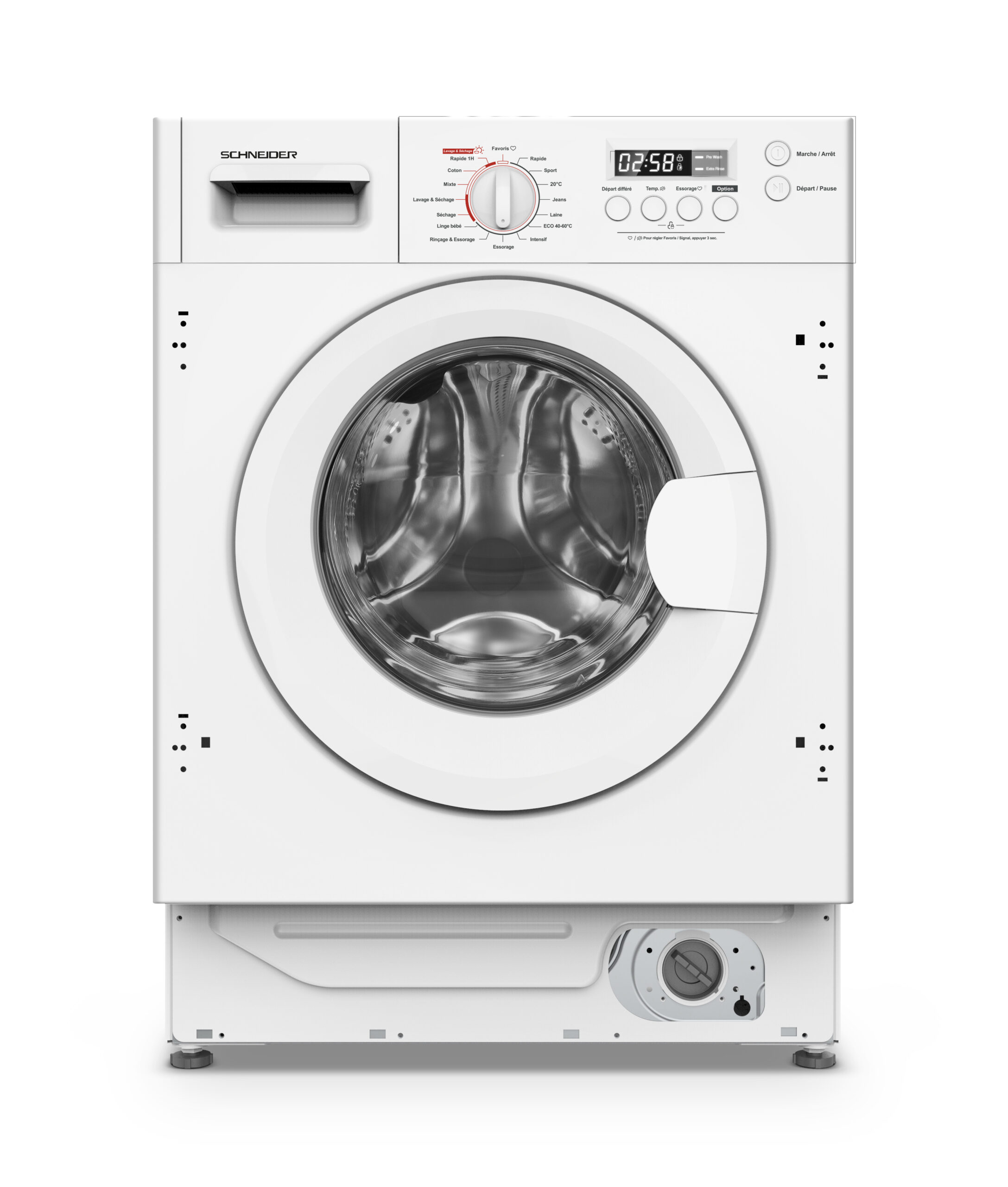 Lave-linge séchant intégrable 8 kg - SCWDI8614 - Schneider