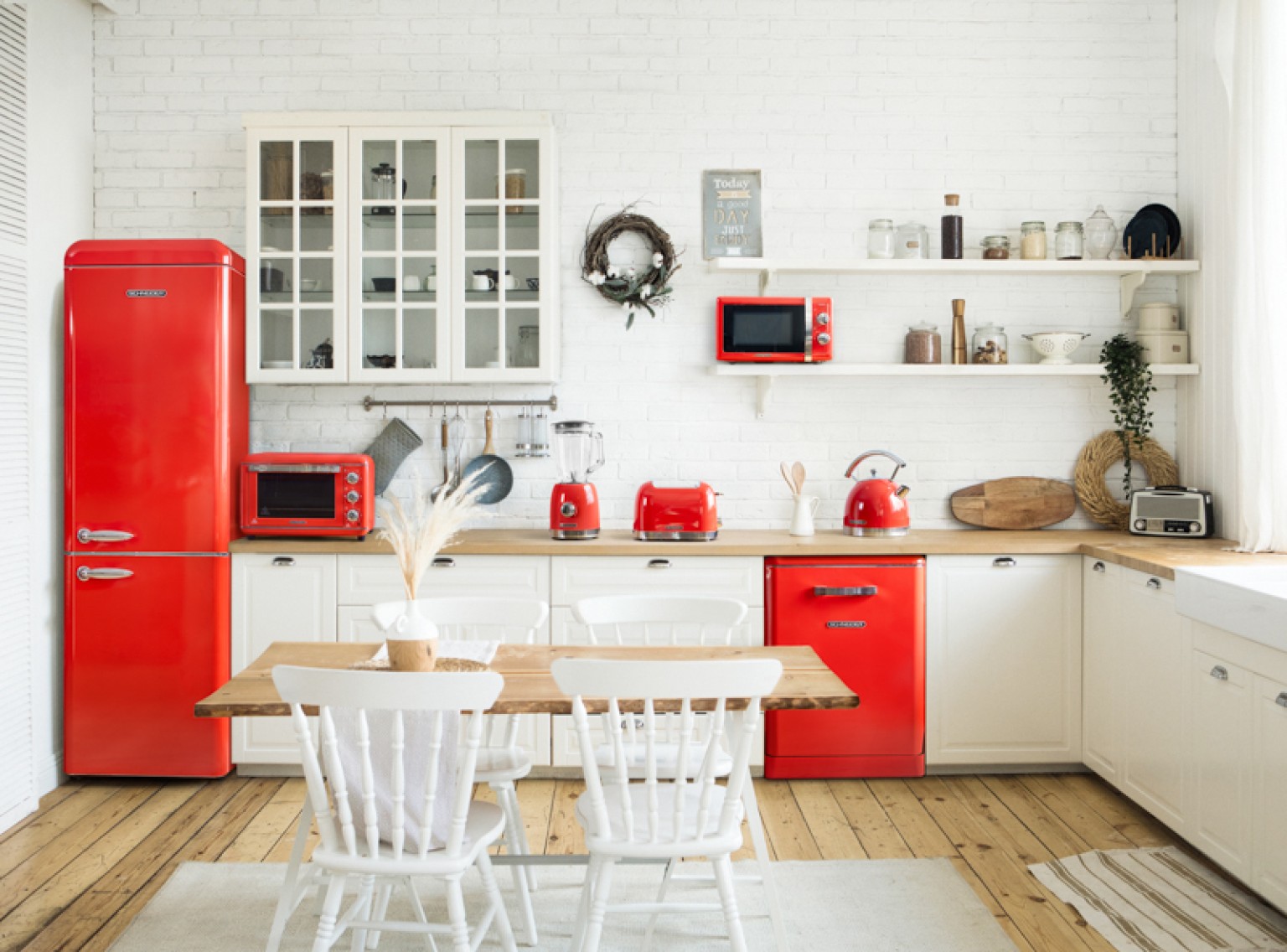 Réfrigerateur Vintage 181cm Red - SCHNEIDER Réfrigérateur pose libre