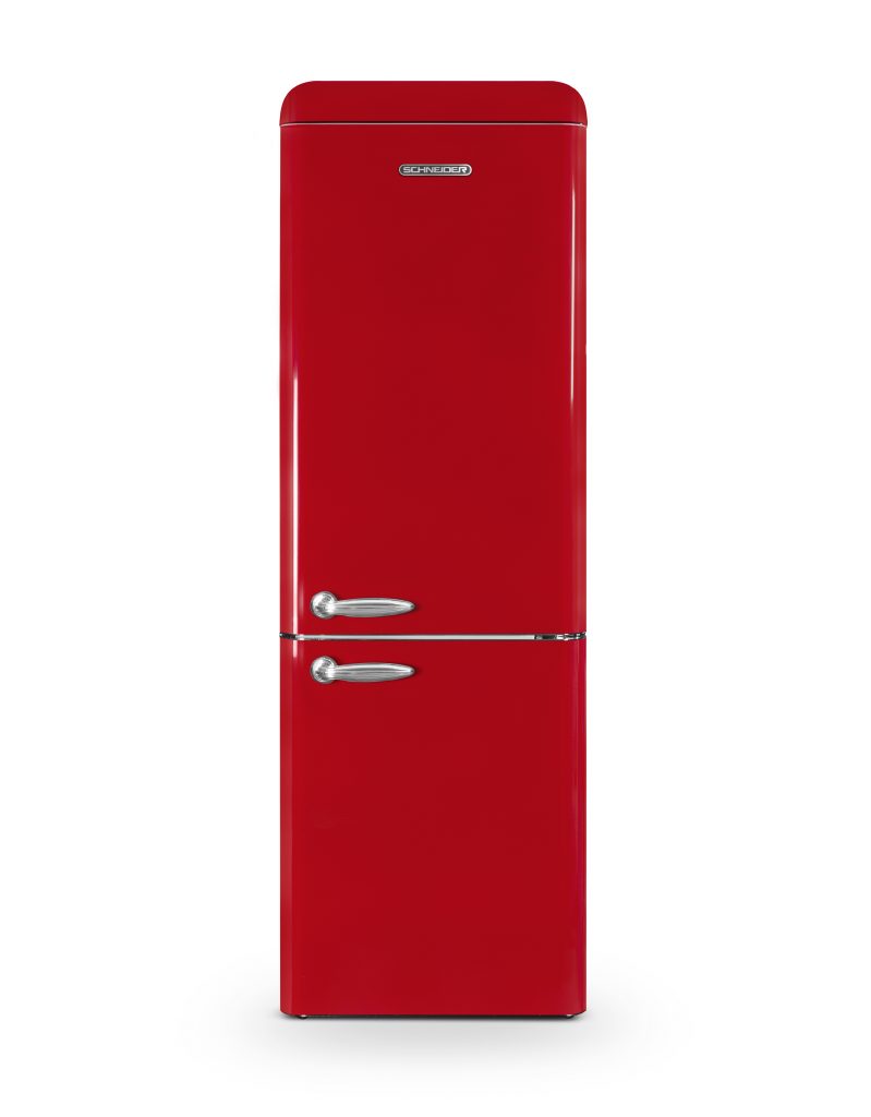 Réfrigérateur combiné rouge rétro SCHNEIDER SCB300VR achat chez