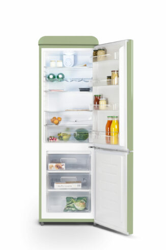 Réfrigérateur vintage combiné 304 L vert amande