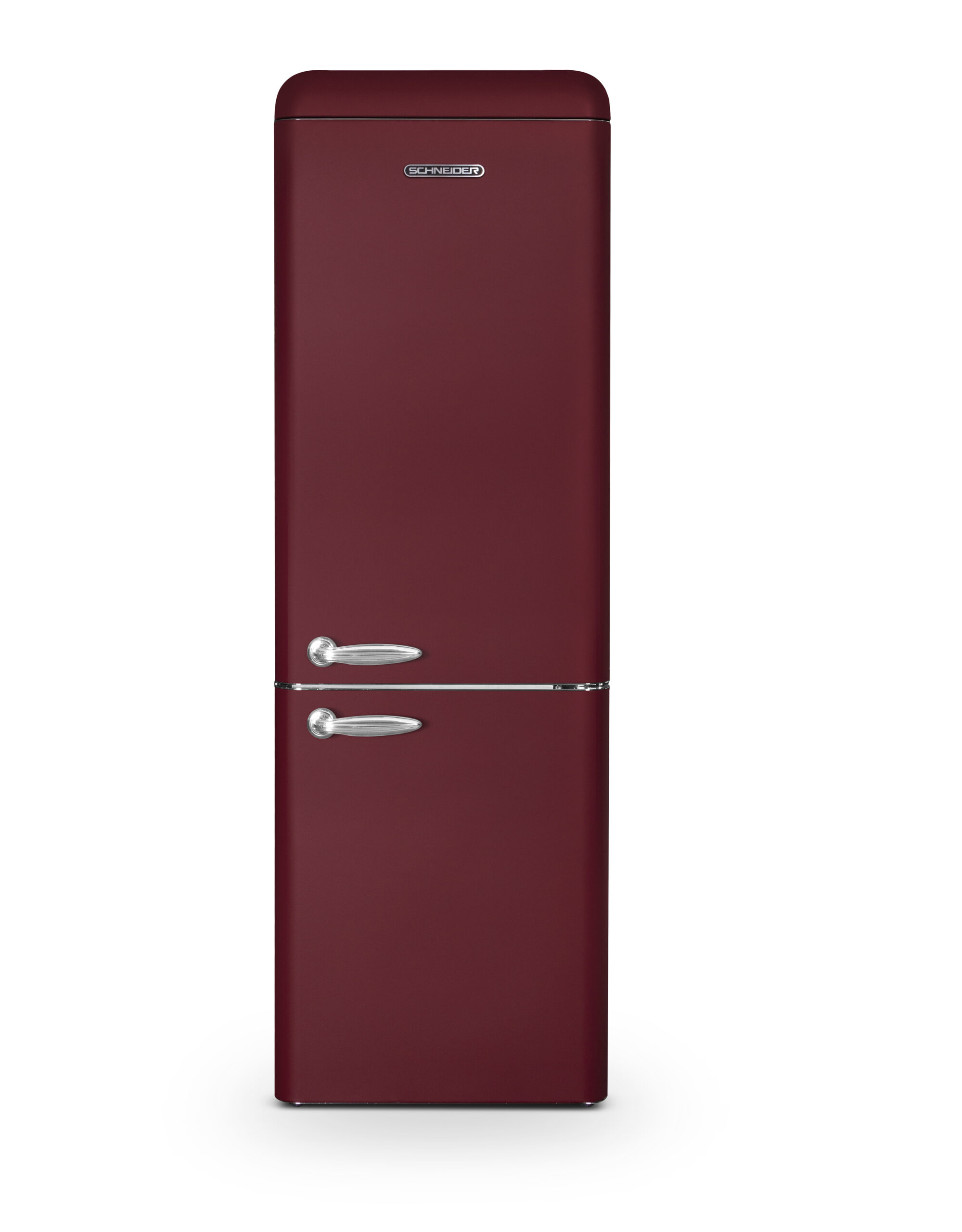 Réfrigérateur vintage combiné 304 L bordeaux de Schneider - SCB300VWR