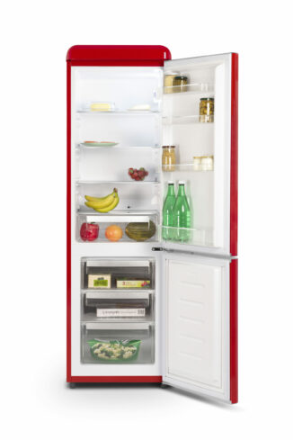 Réfrigérateur vintage combiné 249 L rouge