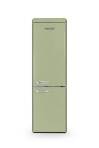 Vintage combined fridge-freezer 249 L Almond green