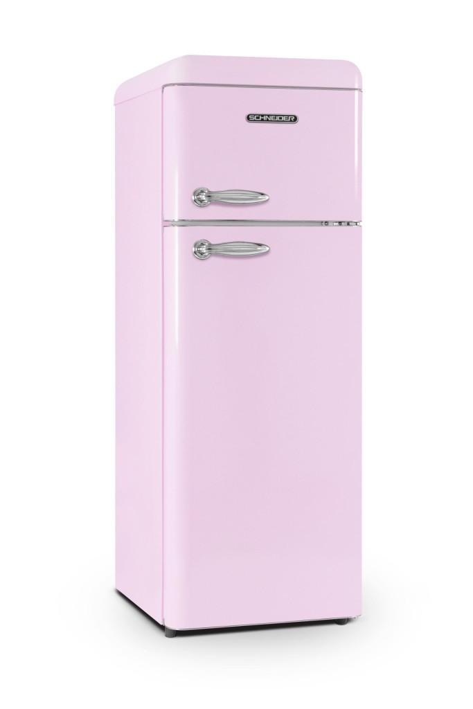 SCHNEIDER SDD208VP Réfrigérateur deux portes Vintage 208 litres (168 litres  + 40 litres) - coloris rose - A+ - Achat / Vente réfrigérateur classique  SCHNEIDER SDD208VP Réfrigérateur deux portes Vintage 208 litres (168 litres  + 40 litres) - coloris rose