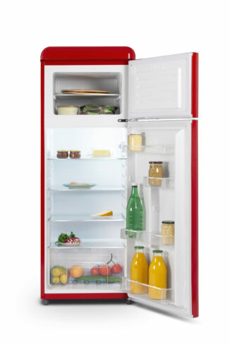 Réfrigérateur vintage 2 portes 211 L rouge