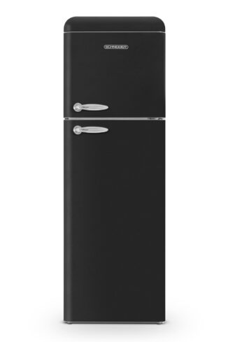 Réfrigérateur vintage 2 portes 302 L noir mat