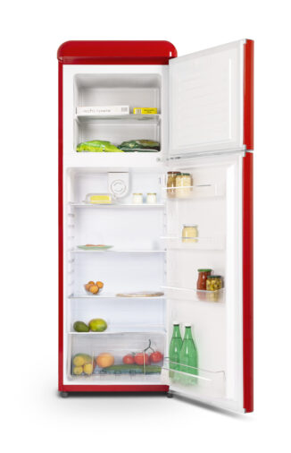 Réfrigérateur vintage 2 portes 302 L rouge