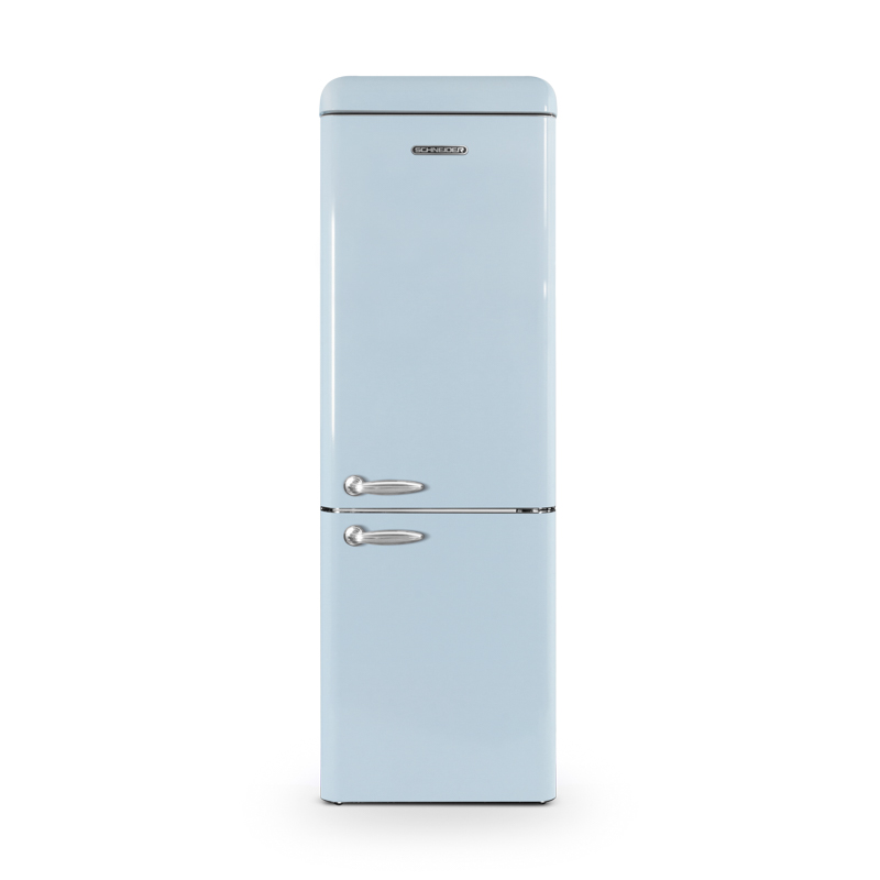 Réfrigérateur vintage combiné 304 L bleu de Schneider - SCB300VBL