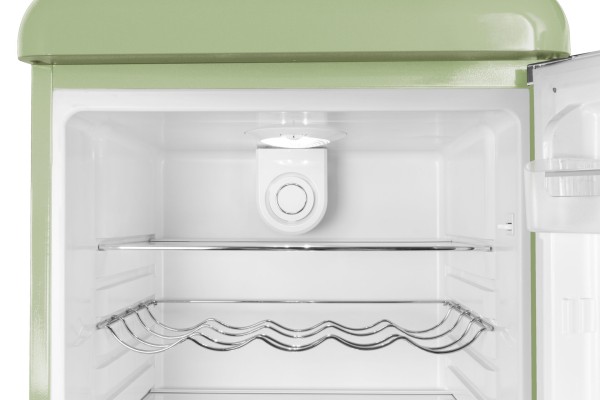 Réfrigérateur Vintage SCHNEIDER SCB300VR - 304L, Design Rétro Années 50, Froid Brassé, Classe A++, Rouge Vif - Idéal Pour Une Cuisine Unique - 14