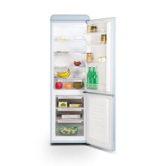 Réfrigérateur vintage combiné 249 L bleu