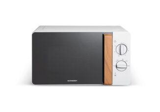 Micro-ondes mécanique 20 L blanc bois