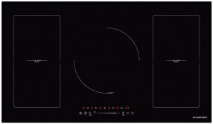 Table induction 5 foyers 90 cm noir