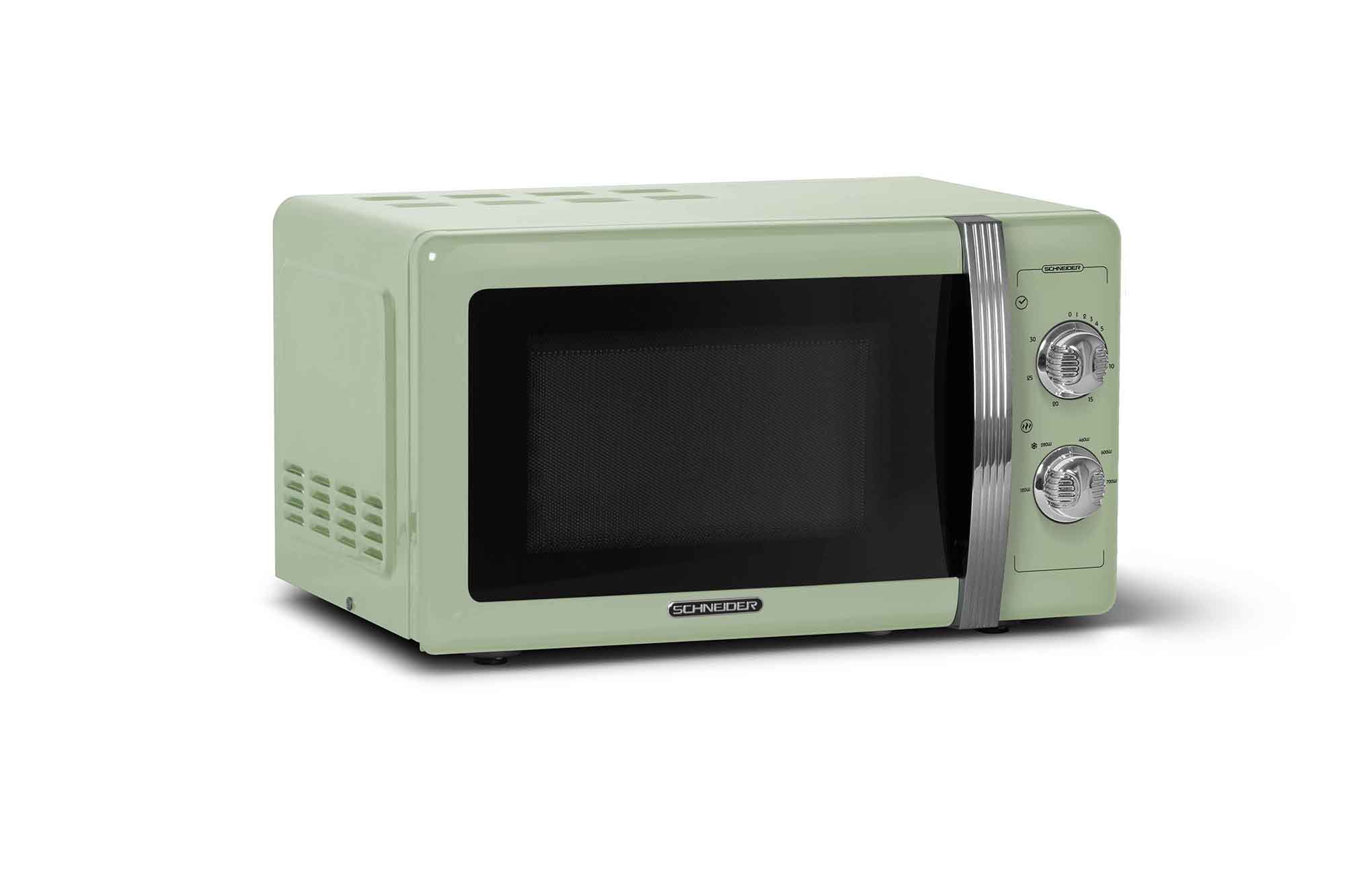 Micro-ondes vintage 20 L vert amande de Schneider - SMW20VGA
