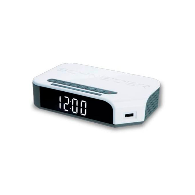 INOVALLEY RP211W Radio réveil projecteur - Led blanche - Radio FM PLLdouble  alarme - Blanc - ADMI