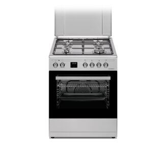 Cuisinière gaz 4 brûleurs 60 cm inox